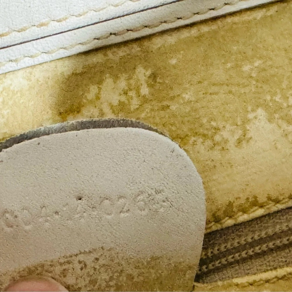 Vintage Gucci Interlocking GG Clutch purse shoulder bag ivory gold authentic - Picture 8 of 16